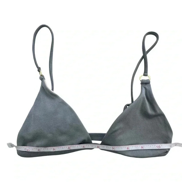 LA Hearts Pacsun silver bikini top triangle Large Adjustable Straps Swim Summer - Picture 6 of 7